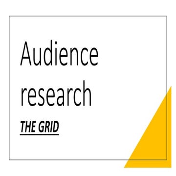 Audience research