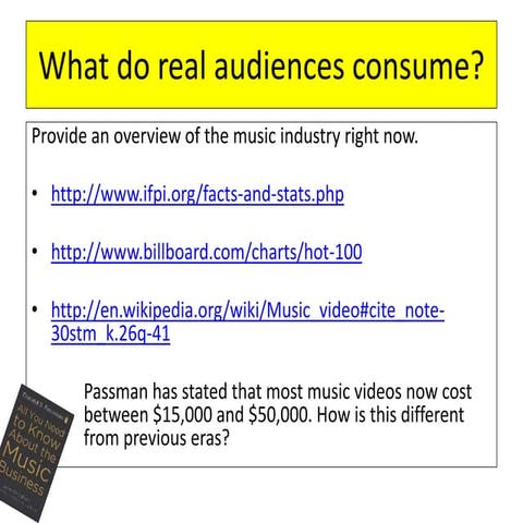 Audience research Music Video