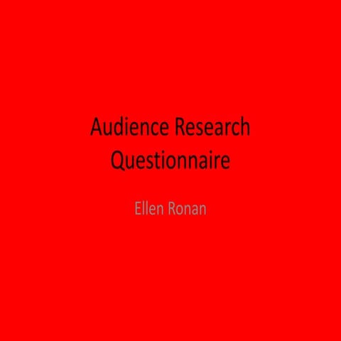 Audience research a2 media