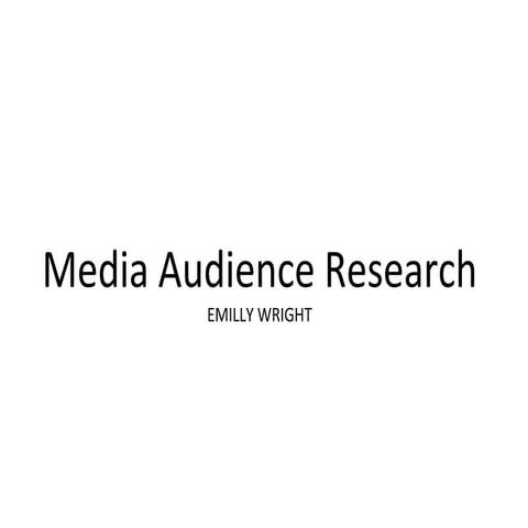Audience research eval