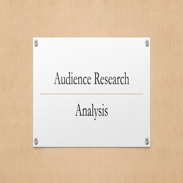 Audience research powerpoint
