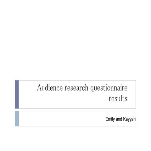 Target audience research questionnaire | DOCX
