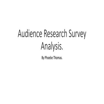 Audience Research