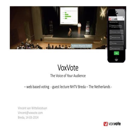 Audience Response System - guest lecture NHTV Breda, The Netherlands 2014 Mar...