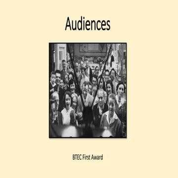 Media Audiences an Introduction | PPT