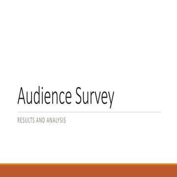 Audience survey