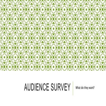 Audience survey preliminary task