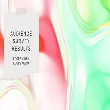 Audience survey results