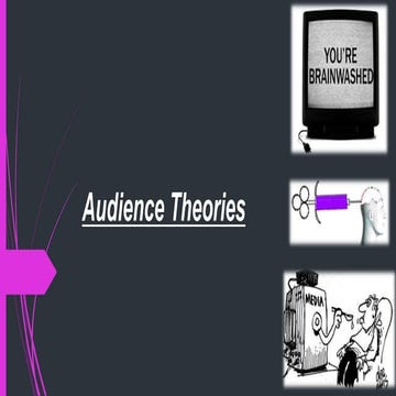 Audience Theories - psychographics and ideology