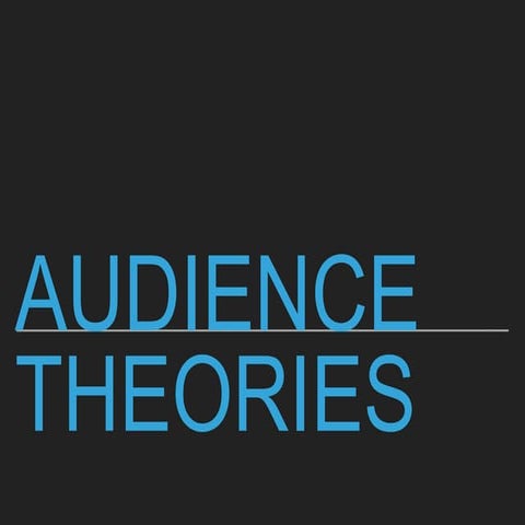 Audience theories 
