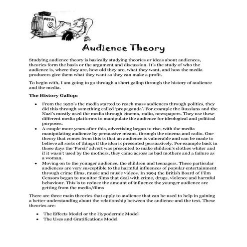 Audience Theory