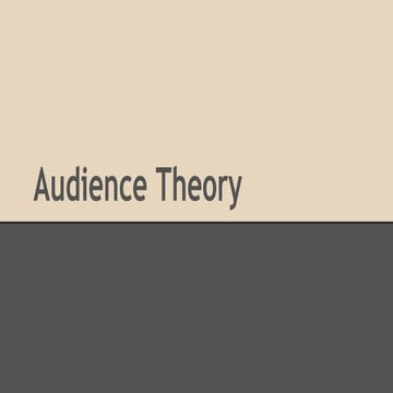 Audience Theory