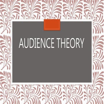 Audience theory