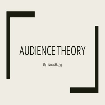 Audience Theory