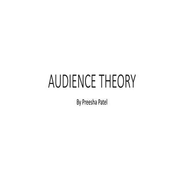 Audience theory 