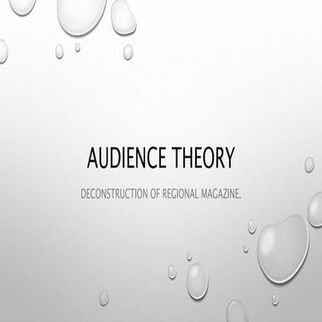 Audience theory deconstruction