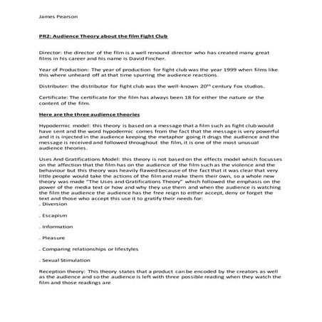 Audience theory report 