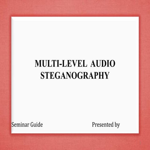 Multi-Level audio steganography