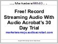 Free Record Streaming Audio With Audio Acrobat Trial