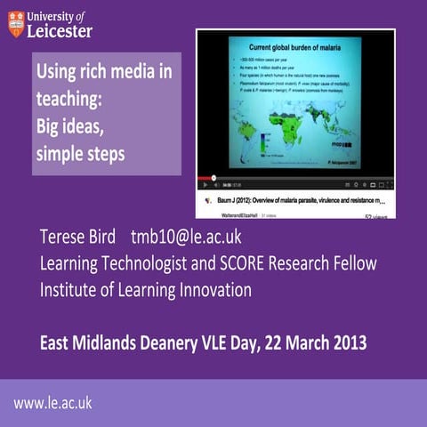 Using rich media in teaching: big ideas, simple steps