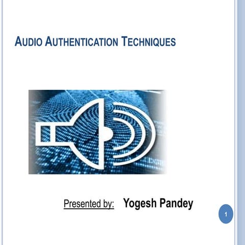 Audio authentication techniques