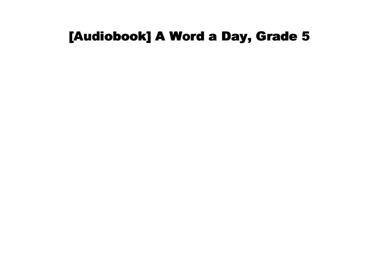 [#PDF~] A Word a Day, Grade 5