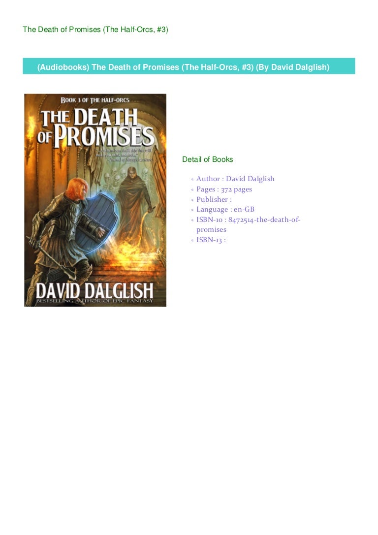 Audiobooks The Death Of Promises The Half Orcs 3 By David Dalg Audiobooks The Death Of Promises The Half Orcs 3 By David Dalg