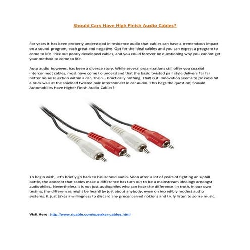 Car Audio Wire Type, Color & Diagram: The Ultimate Guide | PPTX