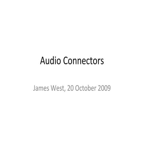 Audio Connectors
