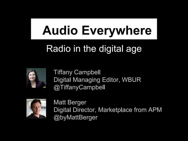 ONA13: Audio Everywhere: Radio in t...