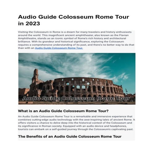Audio Guide Colosseum Rome Tour Visits.pdf