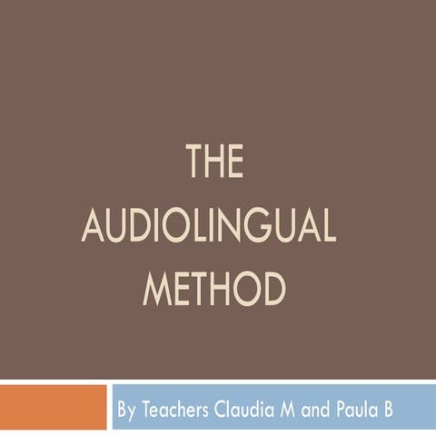 Audiolingual method