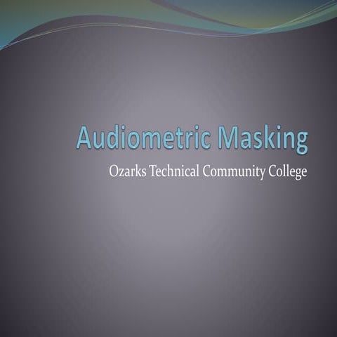 Audiometric masking