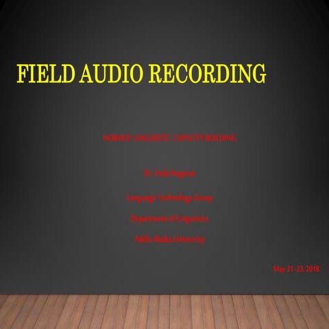 Audio recordings