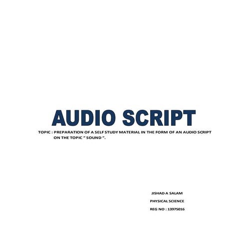 Audio script | PDF