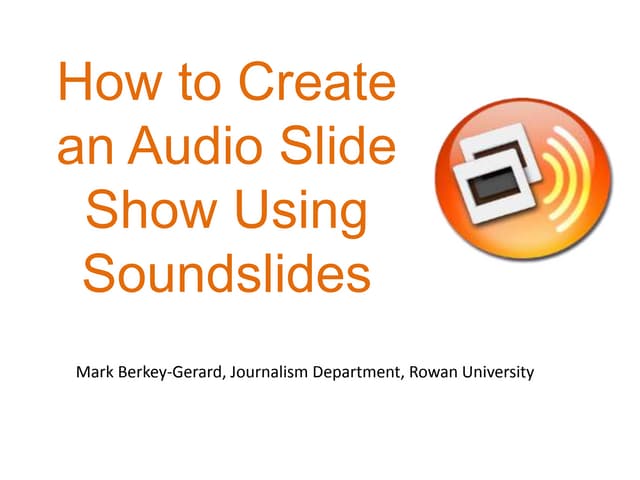 How to Create an Audio Slide Show w...