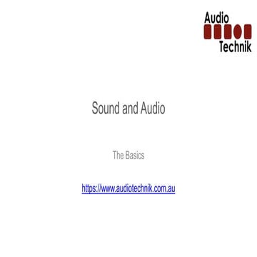 Sound Basics with Audio Technik