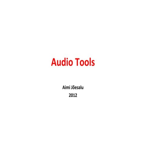 Audio Tools