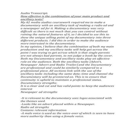 Audio transcript | PDF
