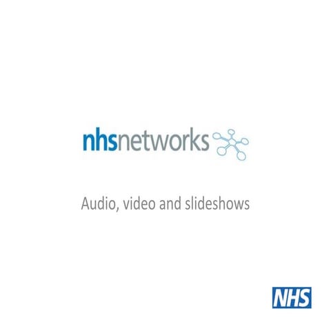 Audio video slideshow updated july2016v2