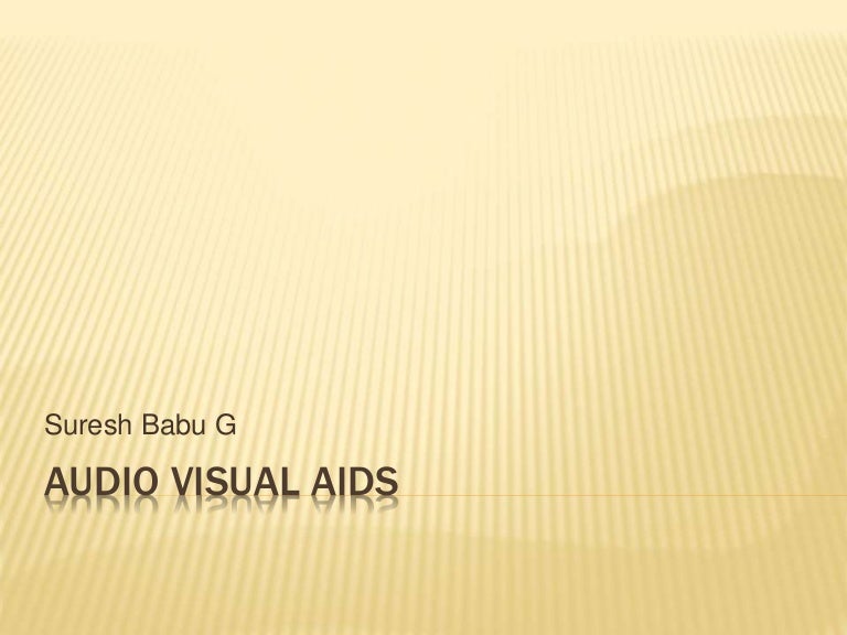 Audio visual aids ppt