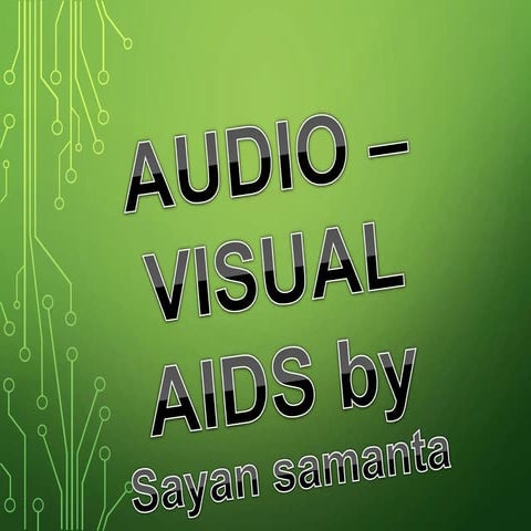 Audio visual aids presentation nursing education