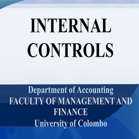 Internal Controls