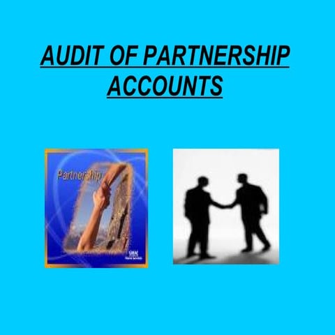 Audit Of Partnership Accounts
