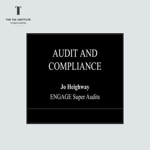 Audit & Compliance Presentation