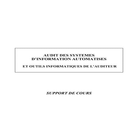 Audit des systemes d'information