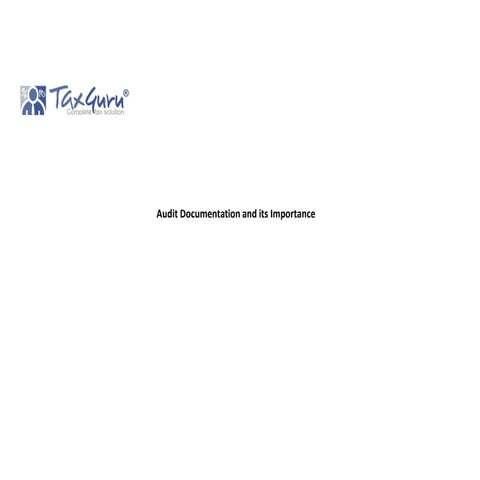 AUDIT_DOCUMENTATION Power Point Presentation | PPTX