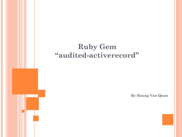 Audited activerecord - QuanHV