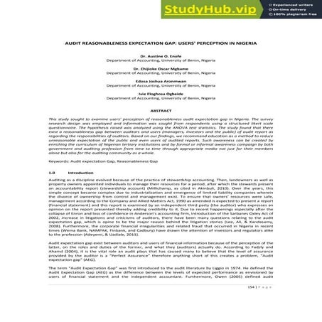 Audit Expectation Gap