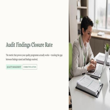 Audit Findings Closure Rate: The Metric That Proves Your Quality ...